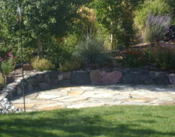 stone hardscape patio